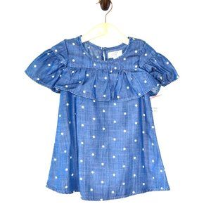 Chambray polka dot shirt